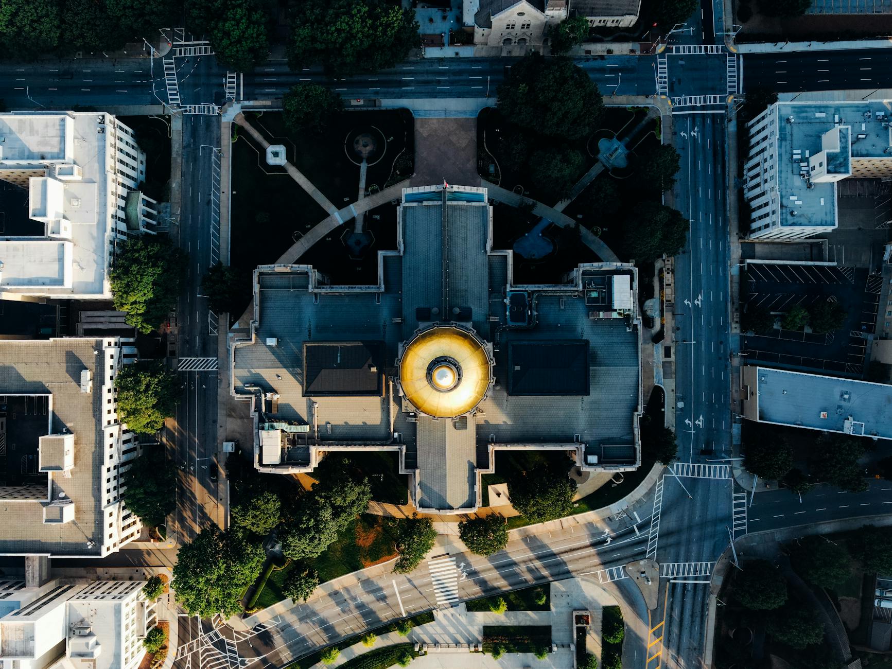 aerial view of buildings