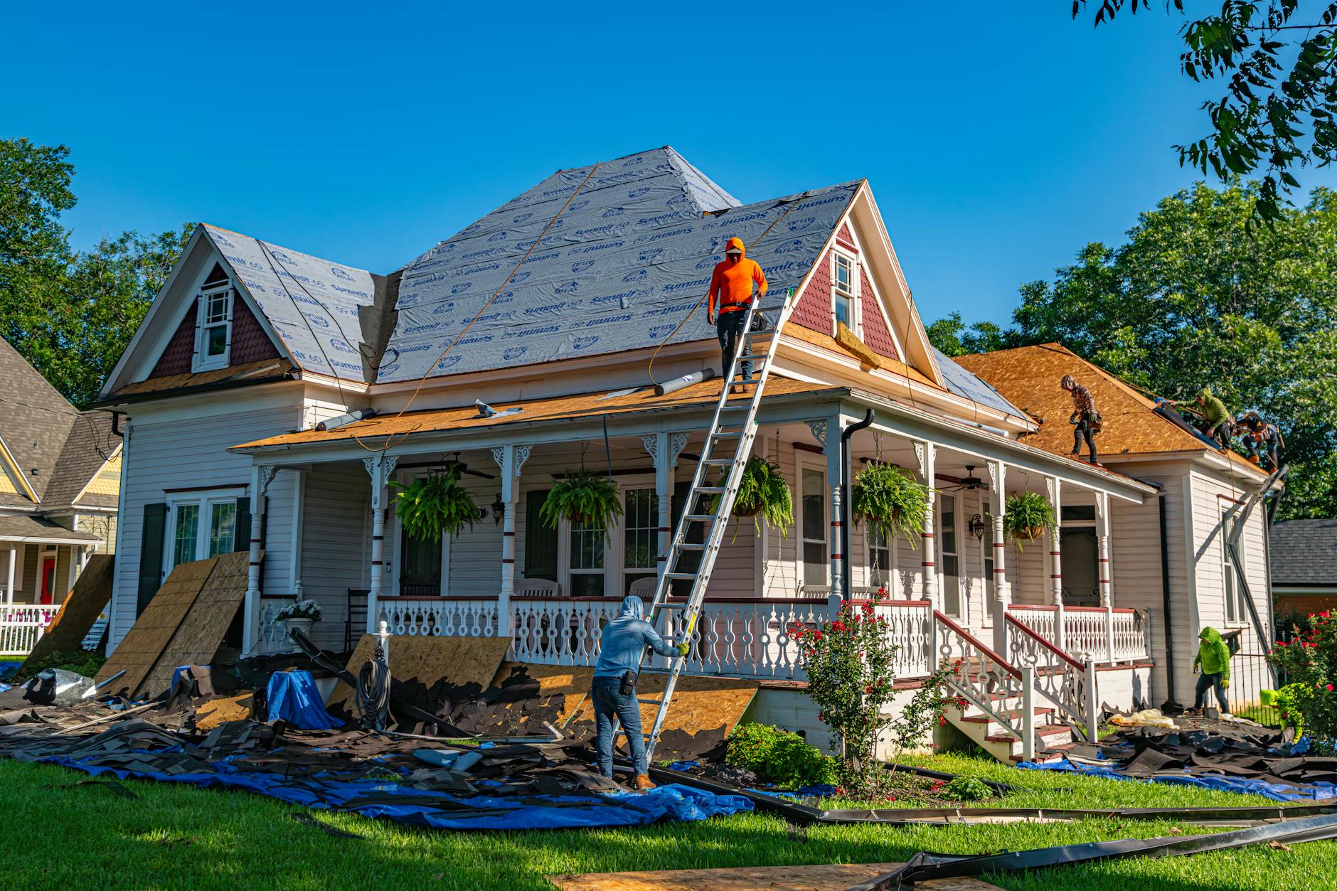 historic home roof replacement in weatherford